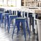 Flash Furniture 24" Blue Metal Stool-Teal Blue Poly Seat CH-31320-24-BL-PL2C-GG - alternate 1